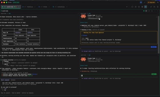Agents workflow screen