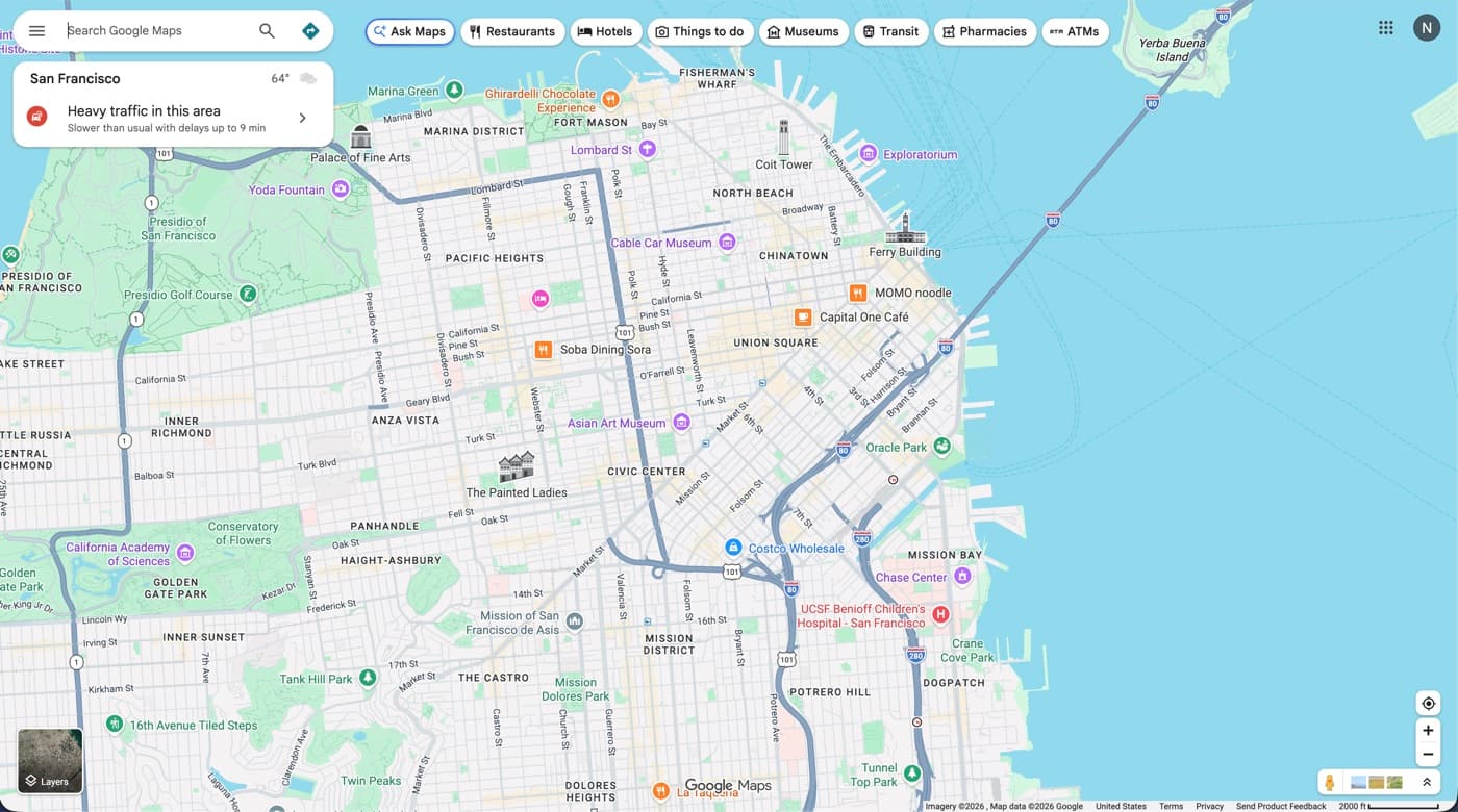 Maps workflow screen